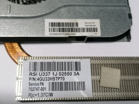 Cooler laptop HP 15‑b105sq  PN 702746‑001 / 702747‑001 [1]