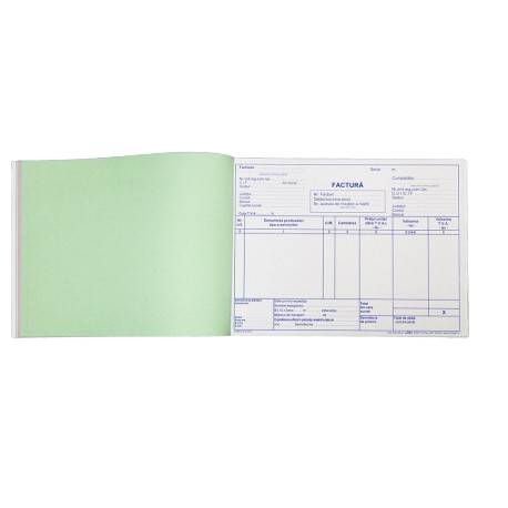 Papetarie - Factura A5 cu TVA – Autocopiativa, 3 Exemplare, 50 Seturi, 150 File