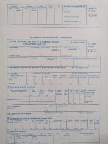 Pentru firmă - Foi de Parcurs Marfa – Format A4, 100 File, Inseriate, Hartie Offset