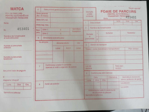 Papetarie - Foi de Parcurs Persoane – Format A4, 100 File, Inseriate