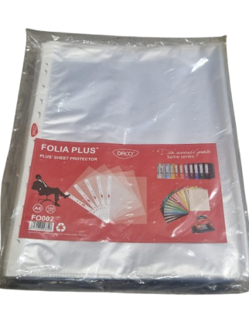 Pentru firmă - Folie plastic A4 – Protectie documente – Transparenta – Set 100 bucati