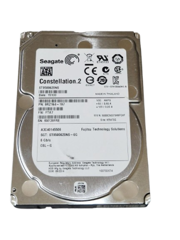 Piese - componente PC - HDD Seagate Constellation.2 500GB 2.5 inch 15mm SATA III 6Gbps 7200RPM ST9500620NS, Second Hand
