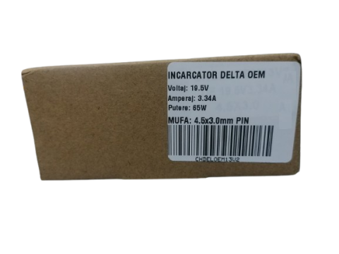 Incarcator Laptop Dell DELTA OEM – 19.5V 3.34A 65W – Mufă 4.5×3.0mm – Nou [1]