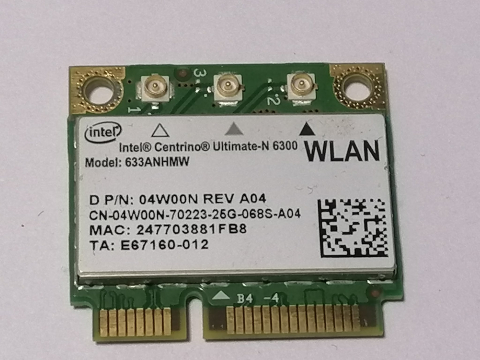 Piese - componente laptop - Intel Centrino Ultimate‑N 6300 – Placa wifi Mini PCI‑E 802.11a/b/g/n 450 Mbps pentru laptop