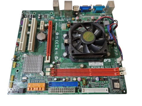 Kit Placa de baza ECS MCP61M-M3 V 7.1 Socket AM3 DDR3 + Procesor AMD Sempron 145 2.8GHz + Cooler + Backplate, Second Hand [2]