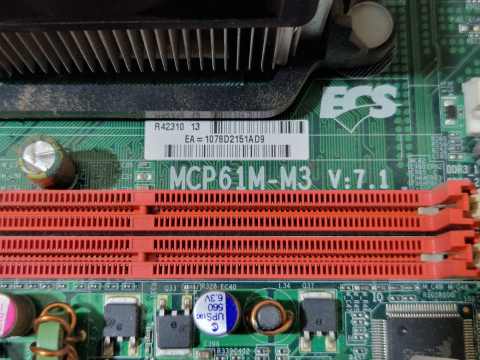 Kit Placa de baza ECS MCP61M-M3 V 7.1 Socket AM3 DDR3 + Procesor AMD Sempron 145 2.8GHz + Cooler + Backplate, Second Hand [1]