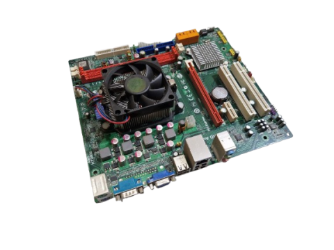 Placi de baza - Kit Placa de baza ECS MCP61M-M3 V 7.1 Socket AM3 DDR3 + Procesor AMD Sempron 145 2.8GHz + Cooler + Backplate, Second Hand