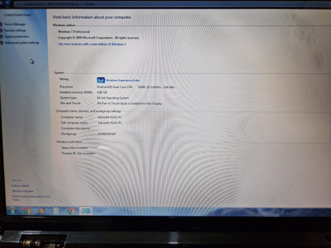 Laptop ASUS K7010 – Pentium T4300 – 4GB RAM – HDD 1000GB – Second – Defect – Fara Garantie – Cu incarcator + geanta [4]