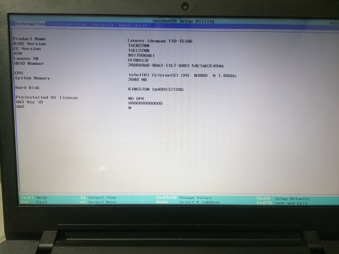 Laptop Lenovo Ideapad 110-15IBR – Celeron N3060 – 2GB RAM – SSD 120GB – Second Hand – Testat [1]