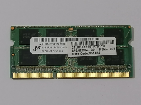 Memorii RAM - Memorie RAM DDR3L 8GB MT16KTF1G64HZ-1G6E1 – Laptop – Second Hand