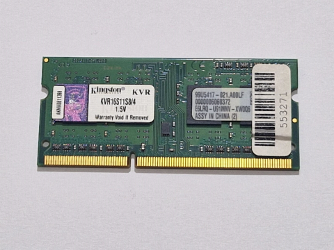 Memorii RAM - Memorie RAM Kingston 4GB DDR3 KVR16S11S8/4 – 1600MHz – Laptop – Second Hand