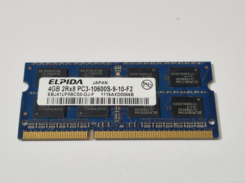Piese - componente laptop - Memorie RAM Laptop Elpida 4GB DDR3 1333MHz PC3-10600S 1.5V SODIMM EBJ41UF8BCS0-DJ-F, Second Hand