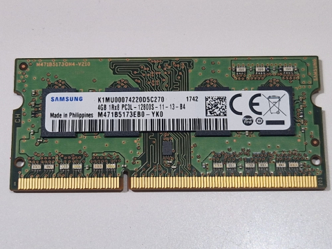 Piese - componente laptop - Memorie RAM Laptop Samsung 4GB DDR3L 1600MHz PC3L-12800S 1.35V SODIMM M471B5173EB0-YK0, Second Hand