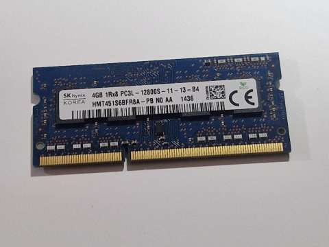 Piese - componente laptop - Memorie RAM Laptop SK hynix 4GB DDR3L 1600MHz CL11 1.35V HMT451S6BFR8A-PB, Second Hand