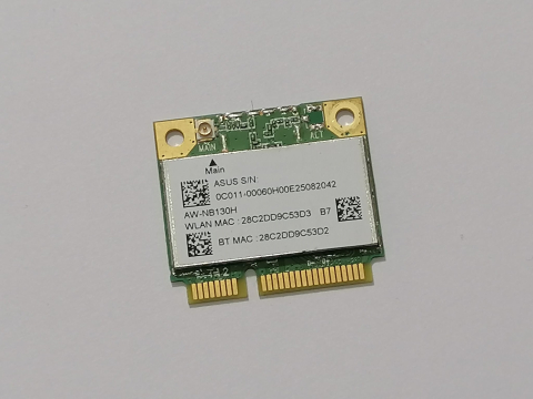 Piese - componente laptop - Modul WiFi si Bluetooth AzureWave AW-NB130H, Half Mini PCI-E, ASUS, QCWB335, Second Hand
