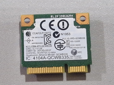 Modul  WiFi si Bluetooth Laptop Dell Wireless DW1705 0C3Y4J QCWB335 Half Mini PCIe 150Mbps BT 4.0, Second Hand [1]