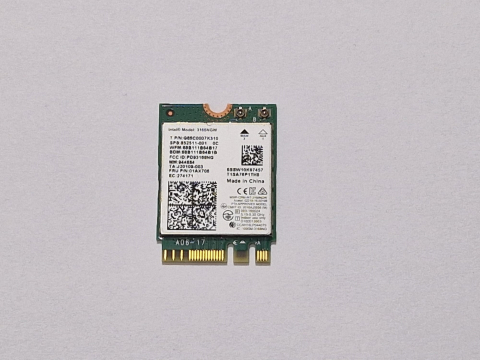 Piese - componente laptop - Modul WiFi si Bluetooth Laptop Intel Dual Band Wireless AC 3168NGW SPS: 852511-001, M.2 NGFF, Second Hand