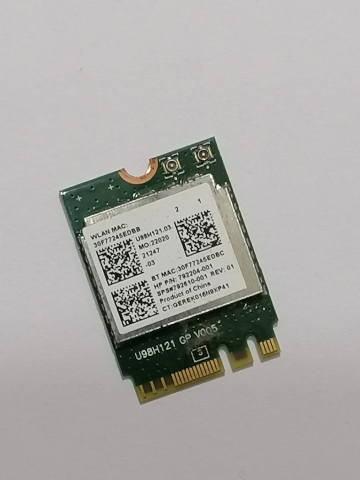 Piese - componente laptop - Modul WiFi si Bluetooth Realtek RTL8723BE, M.2 NGFF, HP SPS 792610-005, Second Hand