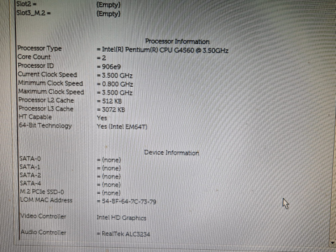 Placa de baza Dell Precision 3420 + Procesor Intel Pentium G4560 + Cooler – Second [2]