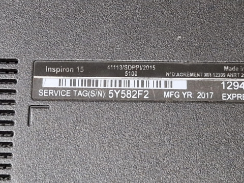 Placa de Baza Laptop Dell Inspiron 15 3552 5100 cu Procesor Intel Celeron N3060 Integrat, Second Hand [2]