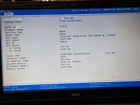 Placa de Baza Laptop Dell Inspiron 15 3552 5100 cu Procesor Intel Celeron N3060 Integrat, Second Hand [3]