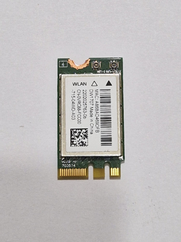 Piese - componente laptop - Placa Retea WiFi si Bluetooth Laptop Qualcomm Atheros QCNFA335 DW1707 0VRC88, M.2 NGFF, Second Hand