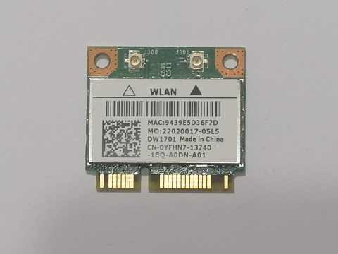 Placa Wi‑Fi Dell DW1701 Mini PCI‑E – second hand, testat, [1]