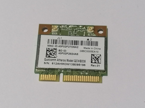 Qualcomm Atheros QCWB335 – Placa wifi Mini PCI‑E 802.11b/g/n + Bluetooth pentru laptop [1]