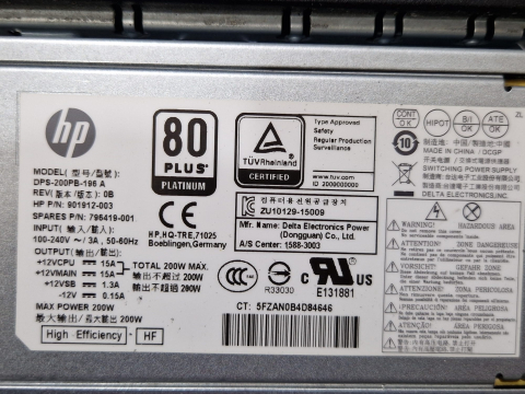 Sursa HP DPS-200PB-196 A – 200W – 80 PLUS Platinum – Second [1]