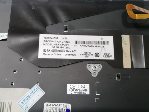 Tastatura HP EliteBook 850 G1 – Model NSK-CP2BV / 736654-B31 – Second Hand [1]