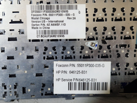 Tastatura Laptop HP Compaq Presario CQ57 HP P/N 646125-B31 US, Second Hand [3]