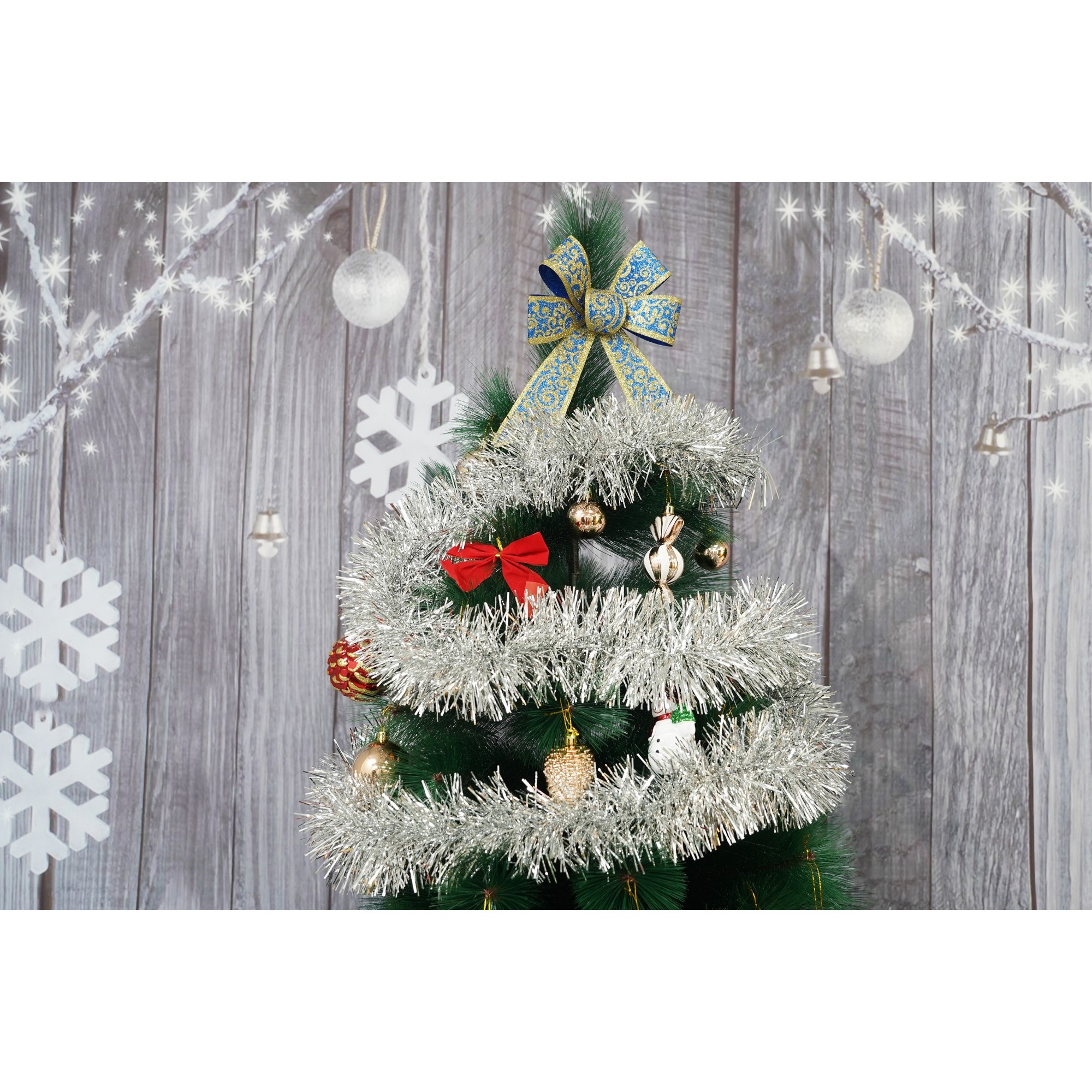 Beteala Craciun, Flippy, argintiu, marimea: 2 m x 11 cm material:folie PVC, interior/exterior [5]