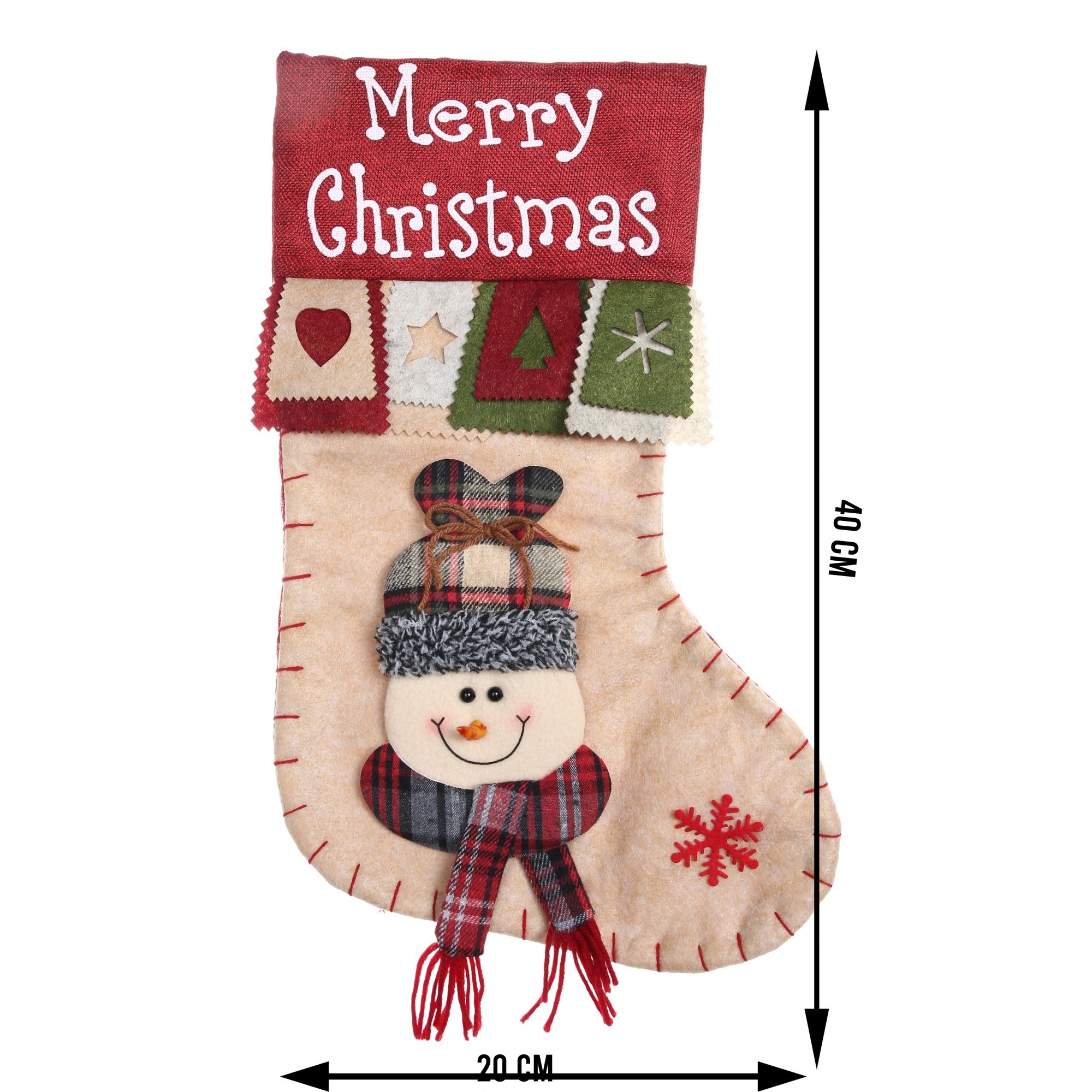 Ciorap Cadouri, Flippy,cu model om de zapada,crem, marimea 20x40 cm, textil, interior [6]