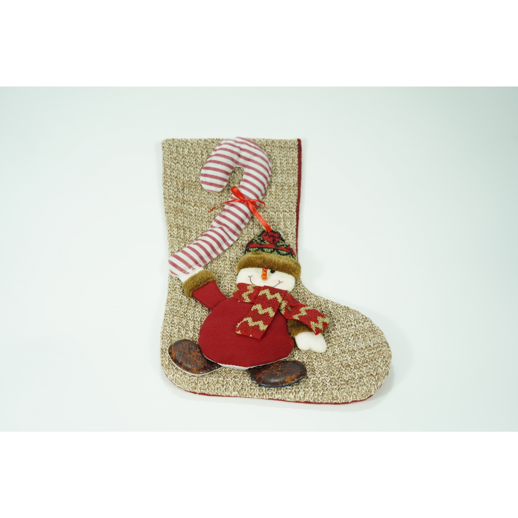 Ciorap Cadouri,Flippy,cu model om de zapada,maro, marimea 20x45 cm, textil, interior [2]