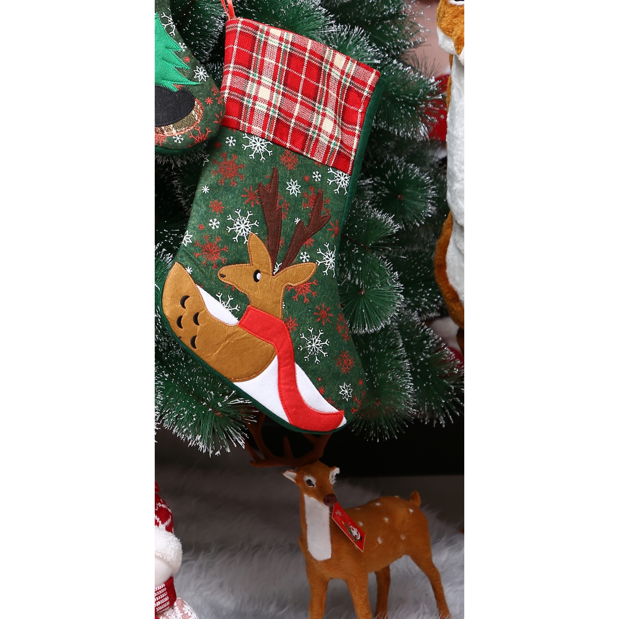 Ciorap Cadouri, Flippy,cu model ren, verde, marimea 20x40 cm, textil, interior [4]