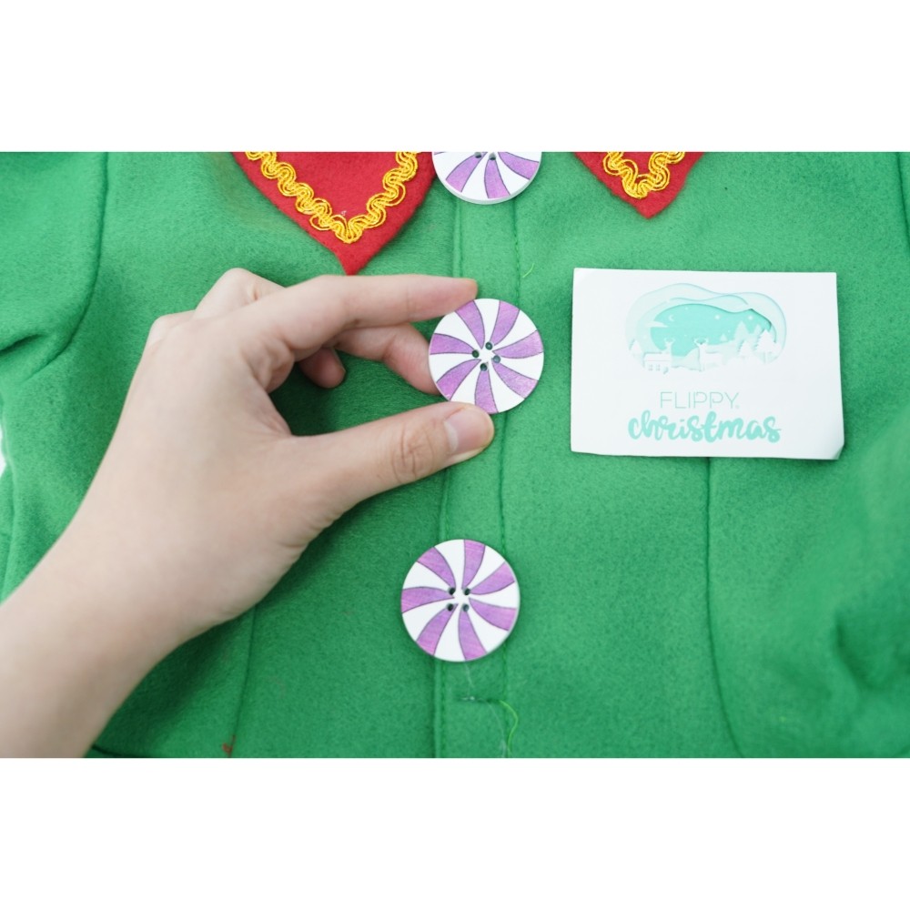 Costum Spiridus, Flippy, Fete, 1-3 ani, Verde, Poliester [3]