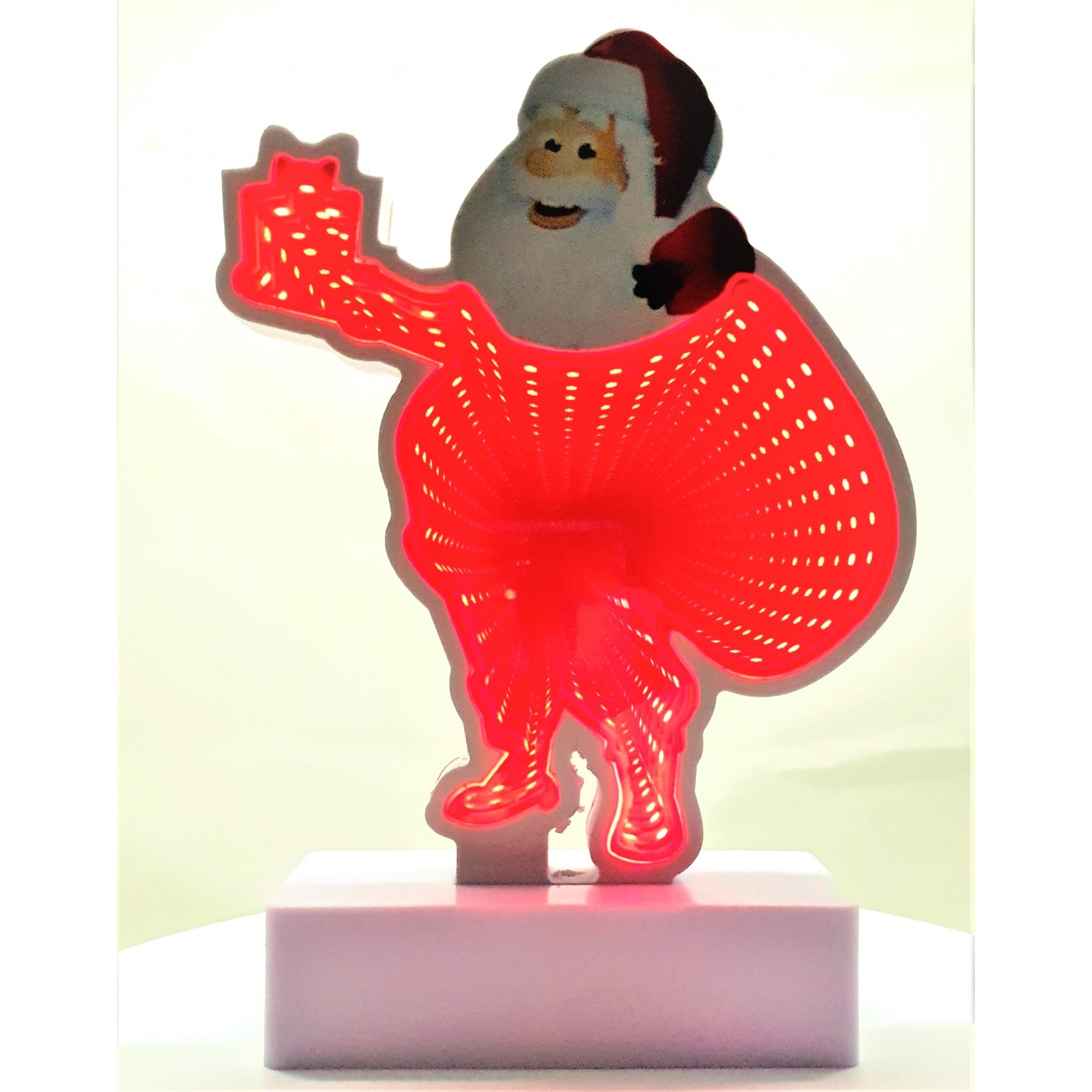 Iluminat Festiv - Decoratiune Luminoasa cu Baterii/USB Neon Model Mos Craciun 20 cm Alb Rece