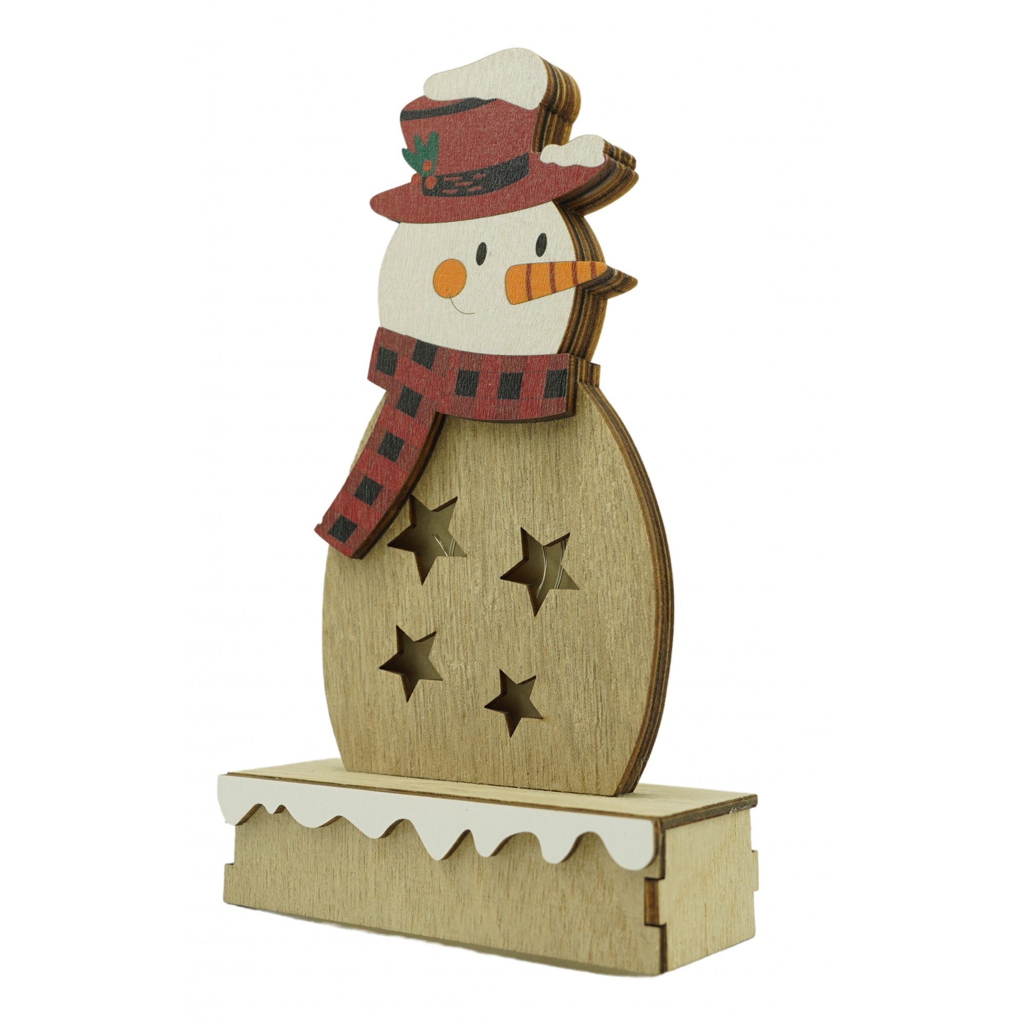 Decoratiune luminoasa, Flippy, Om de zapada, maro, lungime: 10 cm, latime: 5 cm, inaltime: 19 cm, lemn, interior/exterior [1]