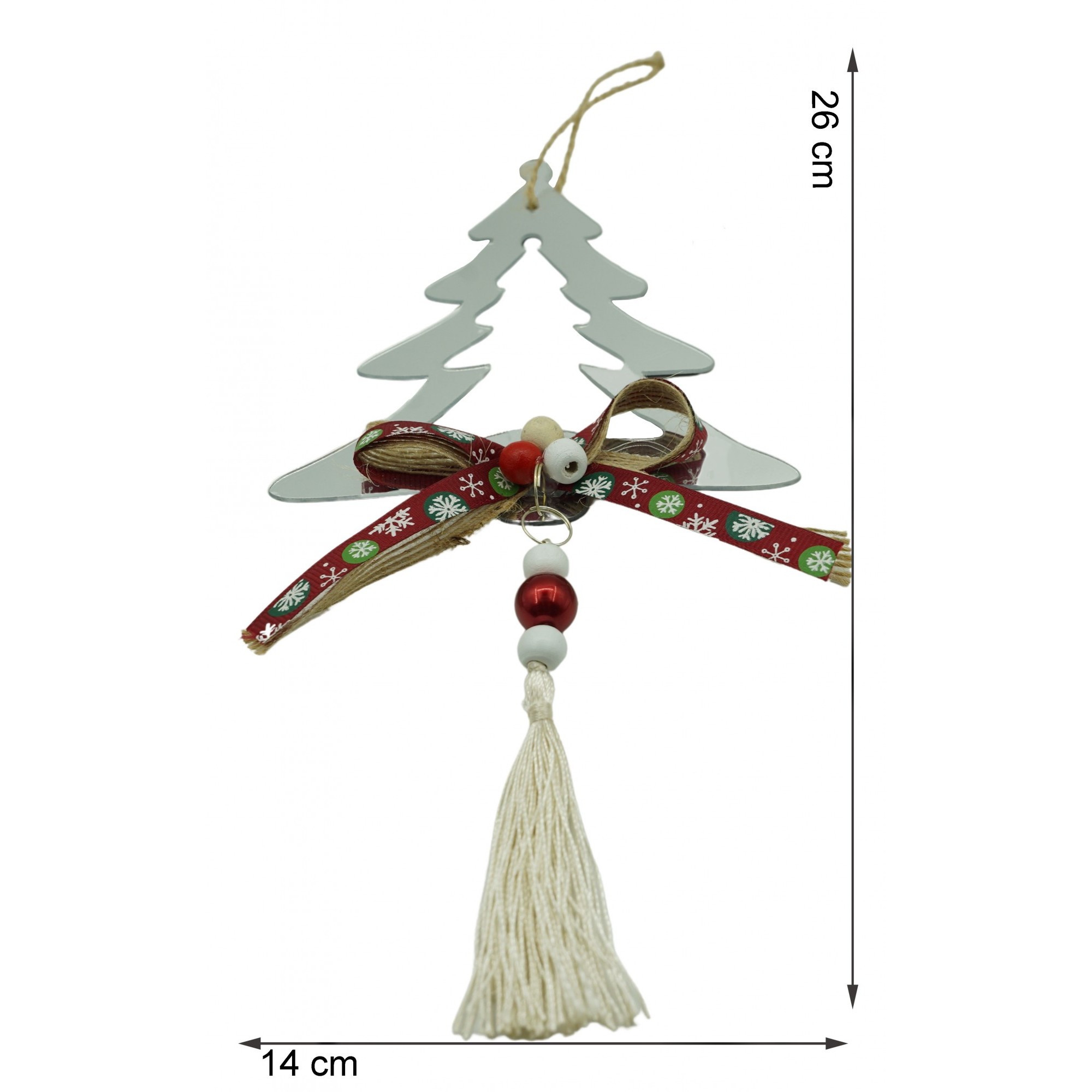 Ornament brad, Flippy, Brad, Argintiu, Lucios, 14*26CM, Acril, Interior/ Exterior [6]