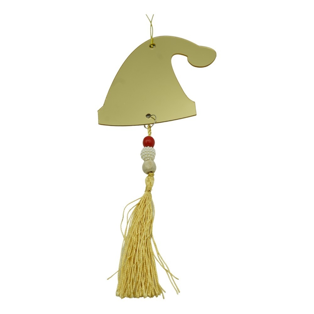 Decoratiuni Craciun - Ornament brad, Flippy, Caciulita, Auriu, Lucios, 8*25CM, Acril, Interior/ Exterior