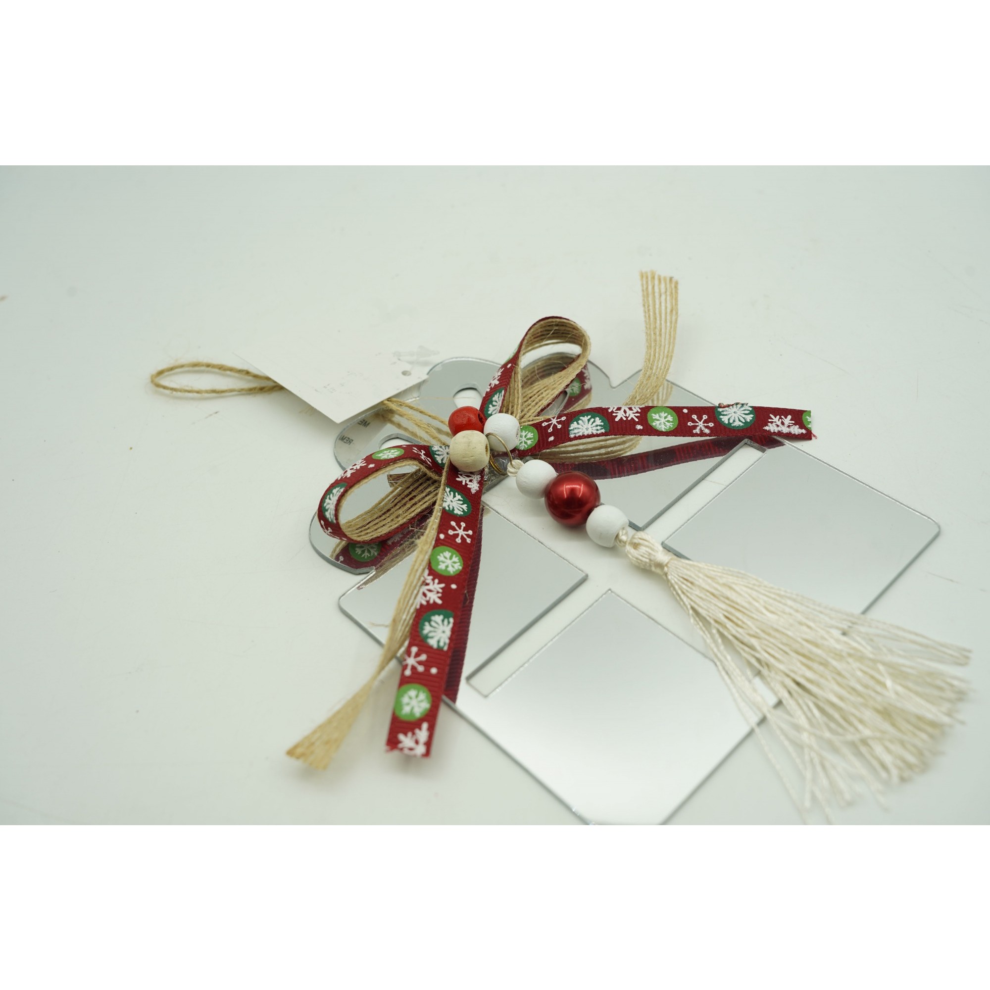 Ornament brad, Flippy, Cadou, Argintiu, Lucios, 14*26CM, Acril, Interior/ Exterior [4]