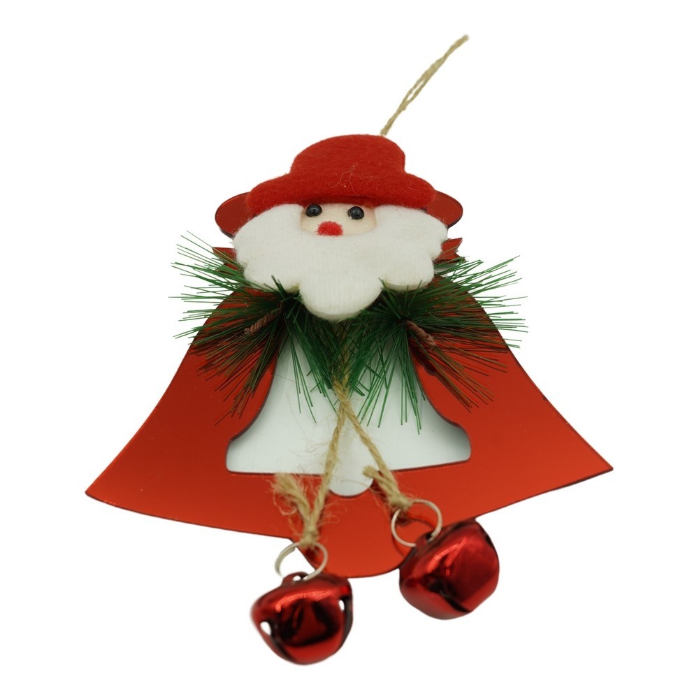 Ornamente Brad - Ornament brad, Flippy, Clopotel, Rosu, Lucios, 15*20CM, Acril, Interior/ Exterior