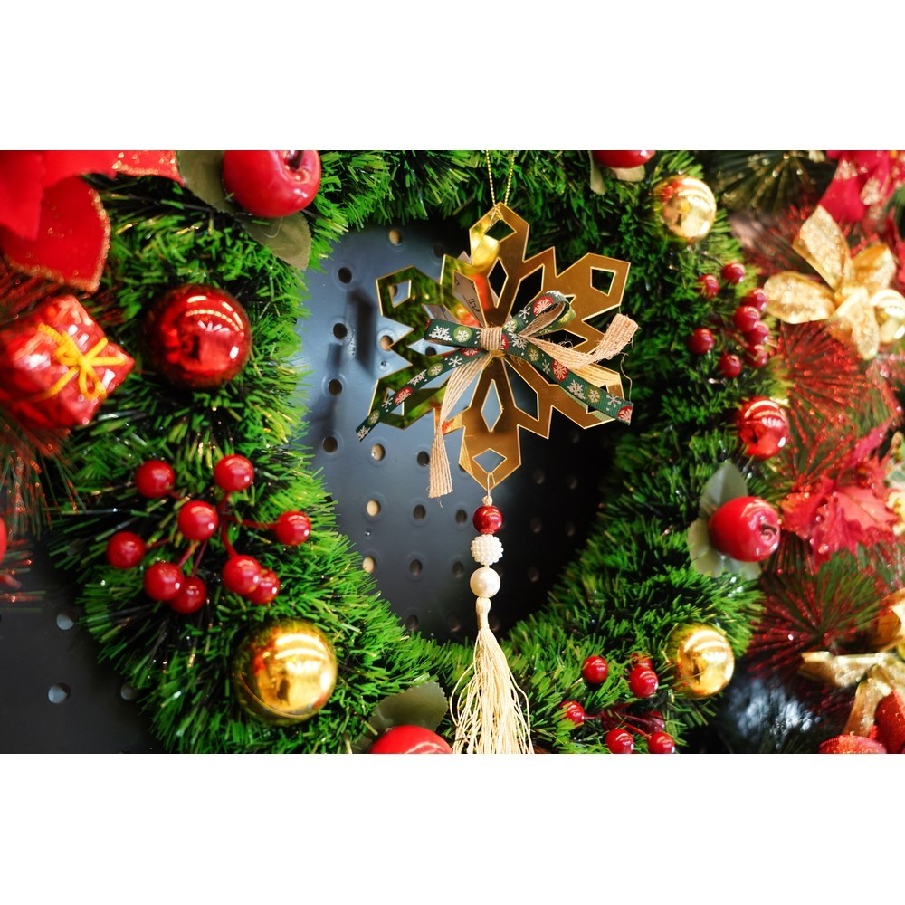 Ornament brad, Flippy, Fulg de nea, Auriu, Lucios, 16*30CM, Acril, Interior/ Exterior [7]