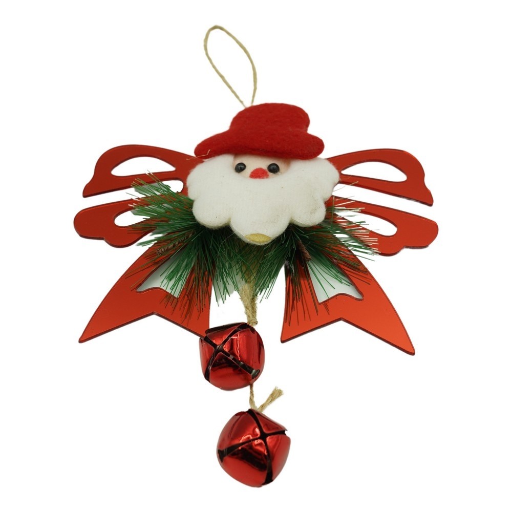 Ornamente Brad - Ornament brad, Flippy, Funda cu clopotei, Rosu, Lucios, 15*20CM, Acril, Interior/ Exterior
