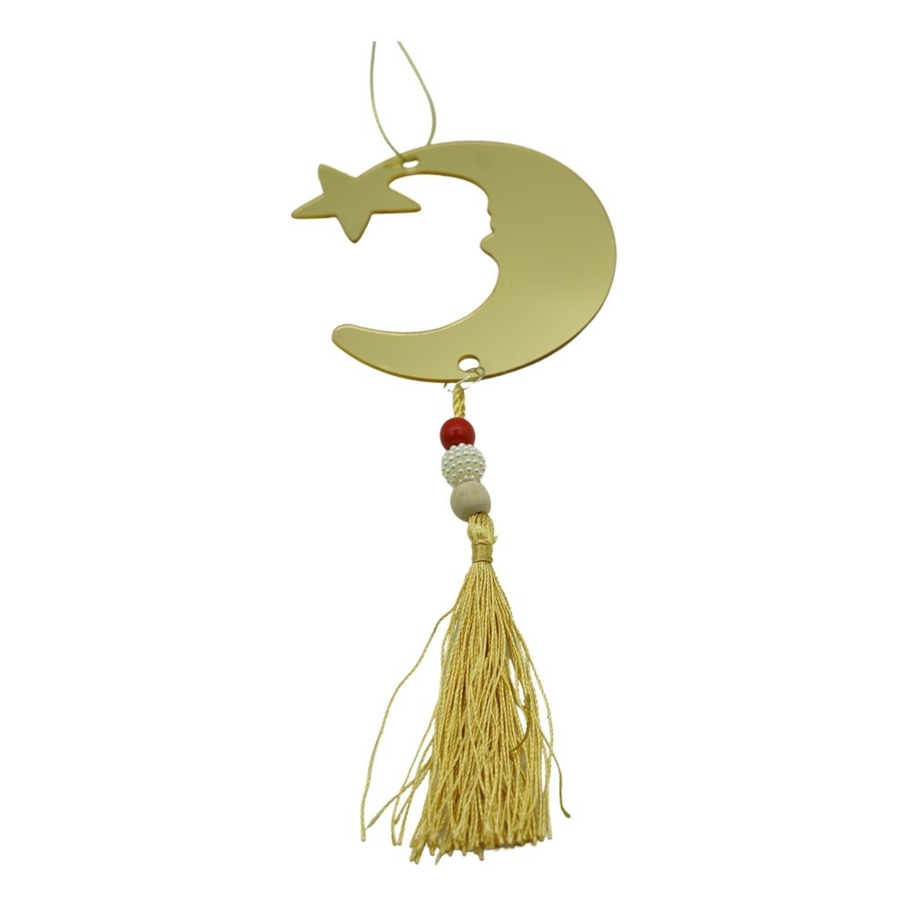 Decoratiuni Craciun - Ornament brad, Flippy, Luna, Auriu, Lucios, 10*25CM, Acril, Interior/ Exterior