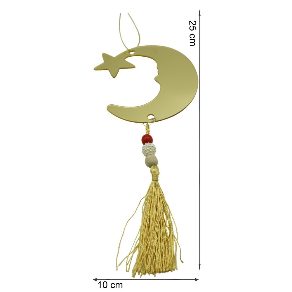 Ornament brad, Flippy, Luna, Auriu, Lucios, 10*25CM, Acril, Interior/ Exterior [11]