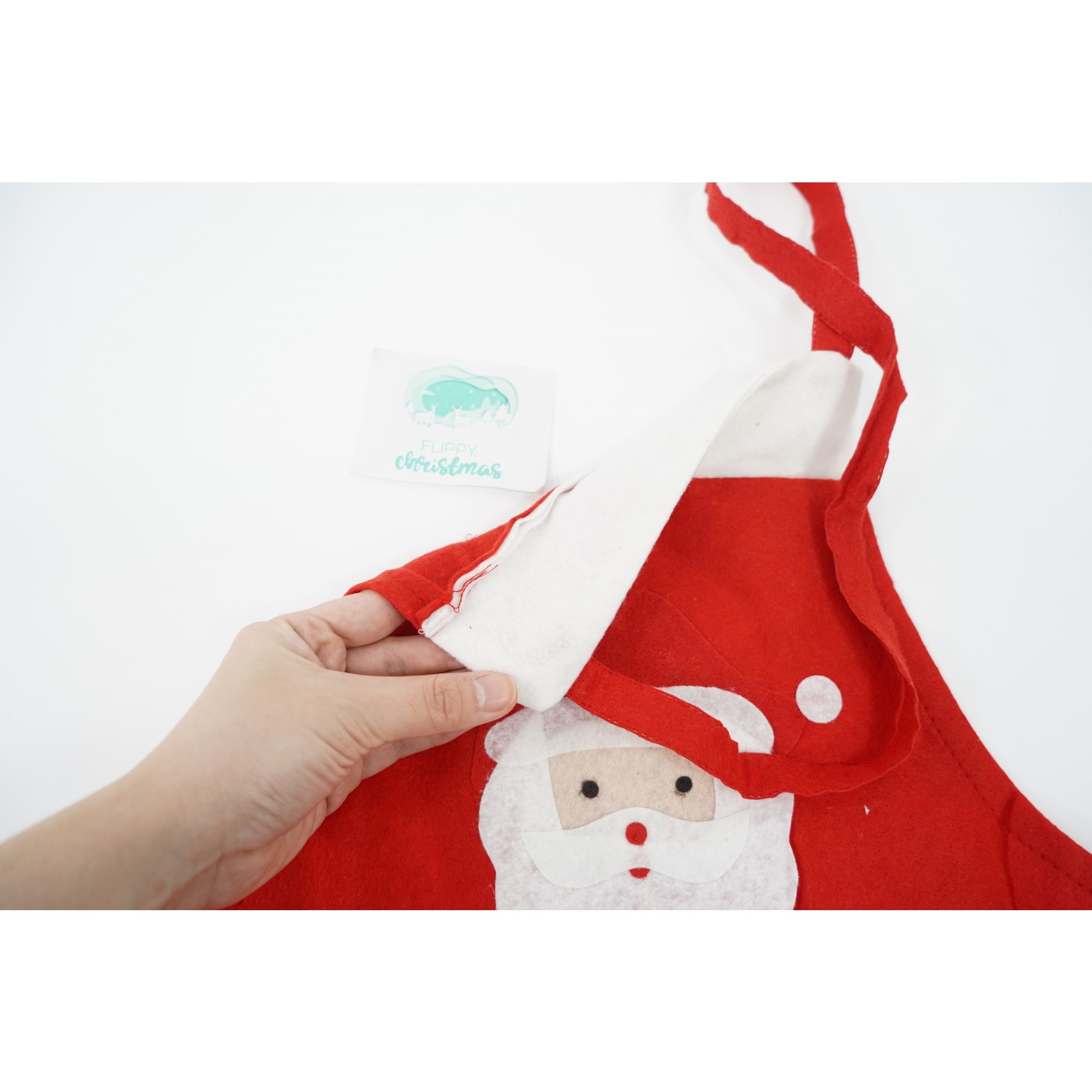 Sort Craciun, Flippy, cu model de Mos Craciun, rosu, pentru adulti, poliester [5]