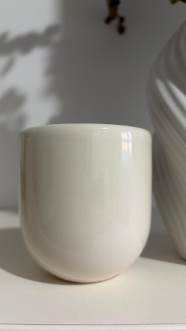 250ml - flatwhite latte - Pahar ceramic 250 ml pentru cafea | Glazurat manual premium