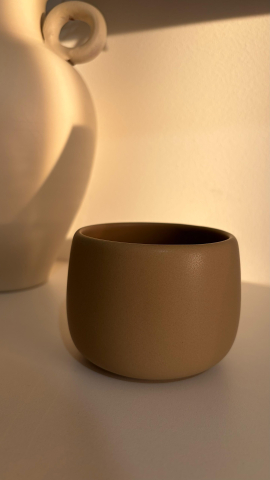 Pahar ceramic 330 ml – glazurat manual, pentru cafea mare sau ceai