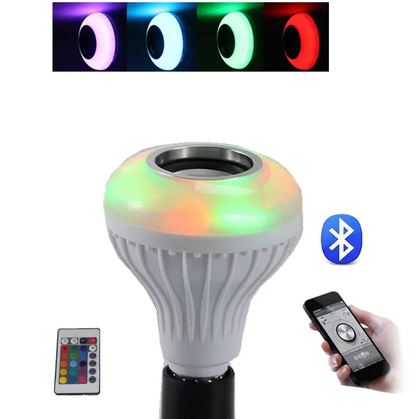 Bec LED Muzical cu Difuzor Bluetooth și Telecomandă [2]